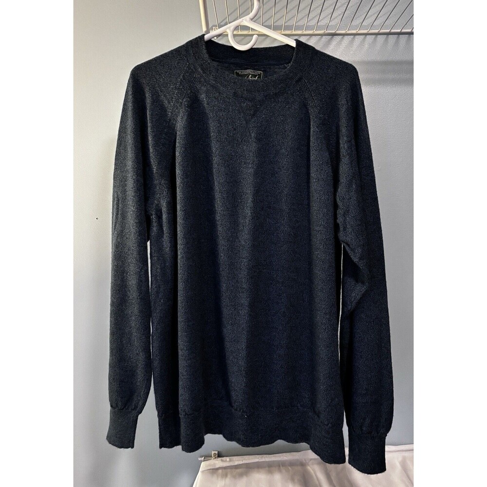 Woolrich Men's 100% Merino Wool Crewneck Sweater Size XL Deep Indigo